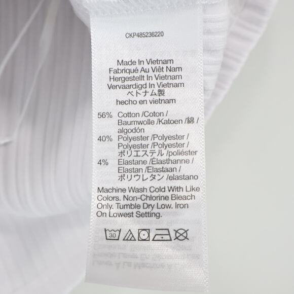 NWT Madewell Ribbed Off-The-Shoulder Top In Eyelet White Size Medium - Picture 8 of 9